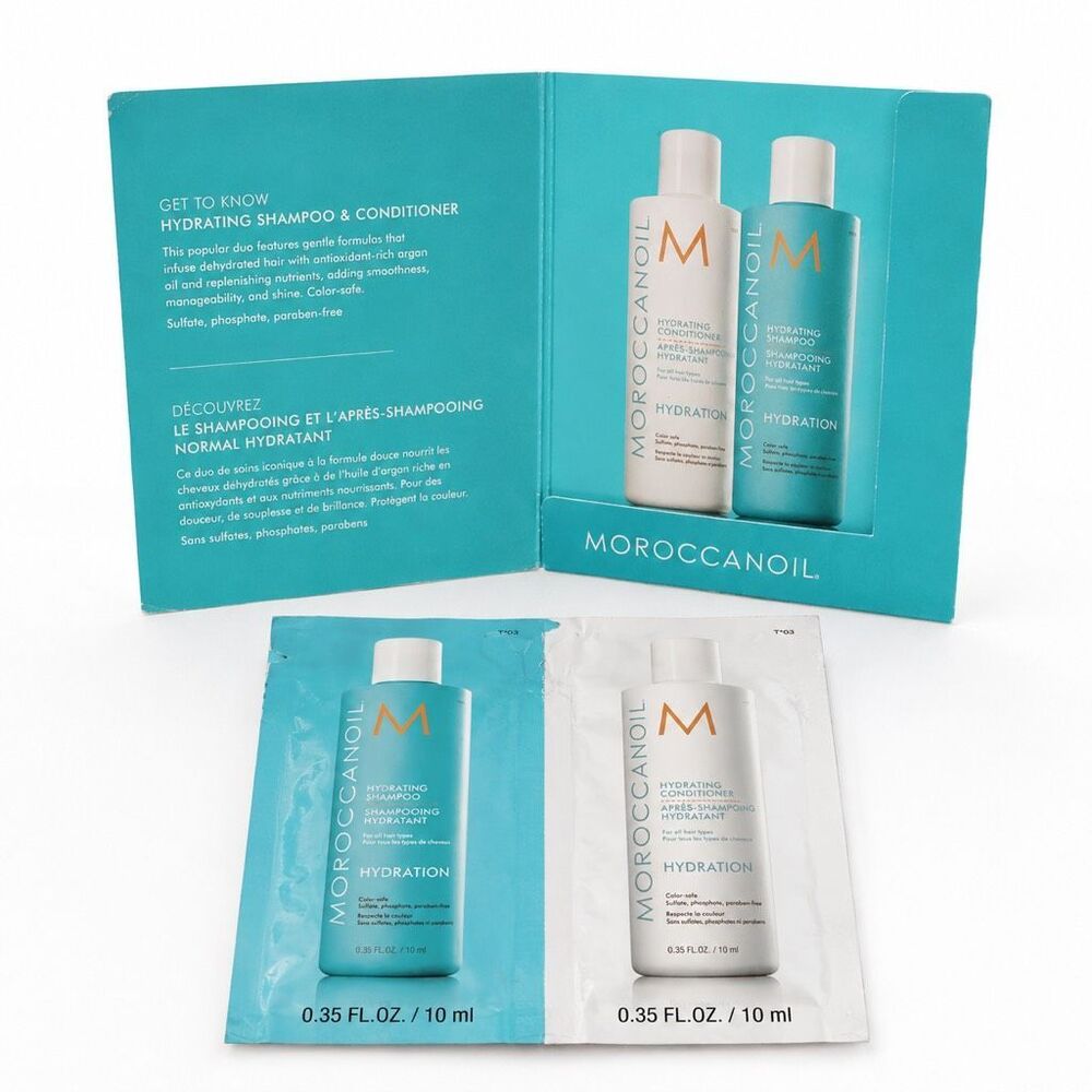 Moroccanoil Hydrating Shampoo Conditioner Sample Set 10ml Each New